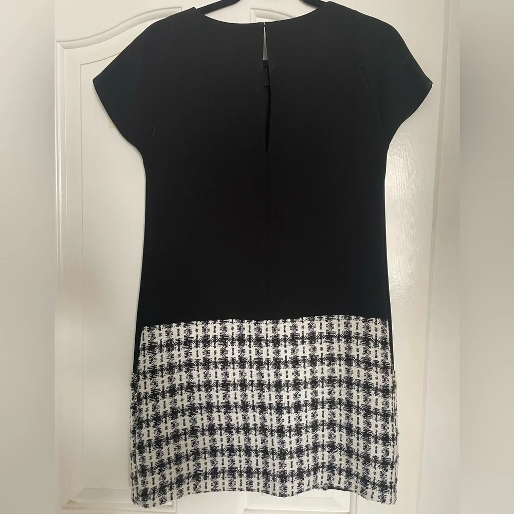 BCBGeneration Black and White Tweed Mini Dress - Picture 3 of 5
